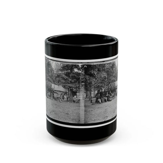 Bealeton, Virginia. Regimental Staff, 93d New York Volunteers (U.S. Civil War) Black Coffee Mug-15oz-Go Mug Yourself