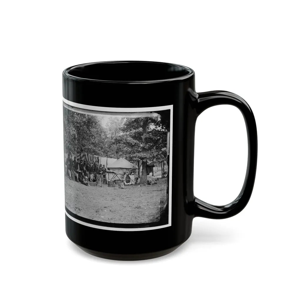 Bealeton, Virginia. Regimental Staff, 93d New York Volunteers (U.S. Civil War) Black Coffee Mug-Go Mug Yourself