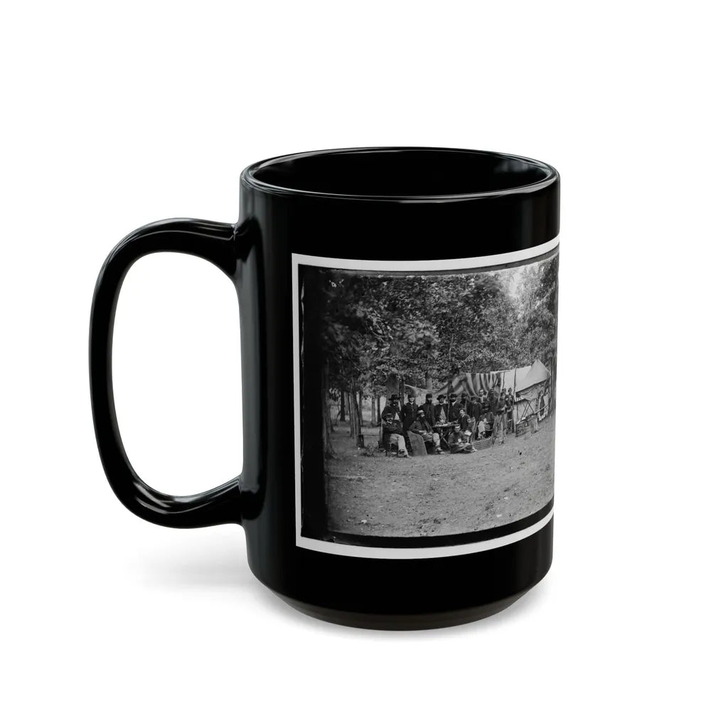 Bealeton, Virginia. Regimental Staff, 93d New York Volunteers (U.S. Civil War) Black Coffee Mug-Go Mug Yourself