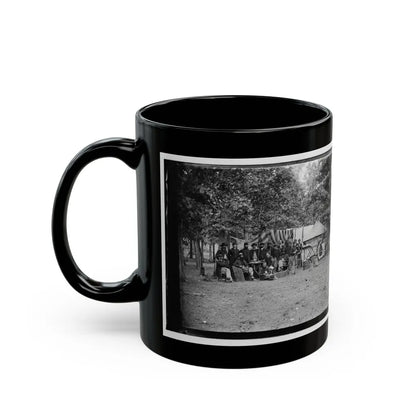 Bealeton, Virginia. Regimental Staff, 93d New York Volunteers (U.S. Civil War) Black Coffee Mug-Go Mug Yourself