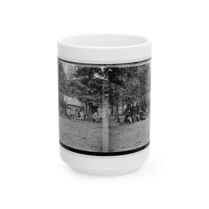 Bealeton, Virginia. Regimental Staff, 93d New York Volunteers (U.S. Civil War) White Coffee Mug-15oz-Go Mug Yourself