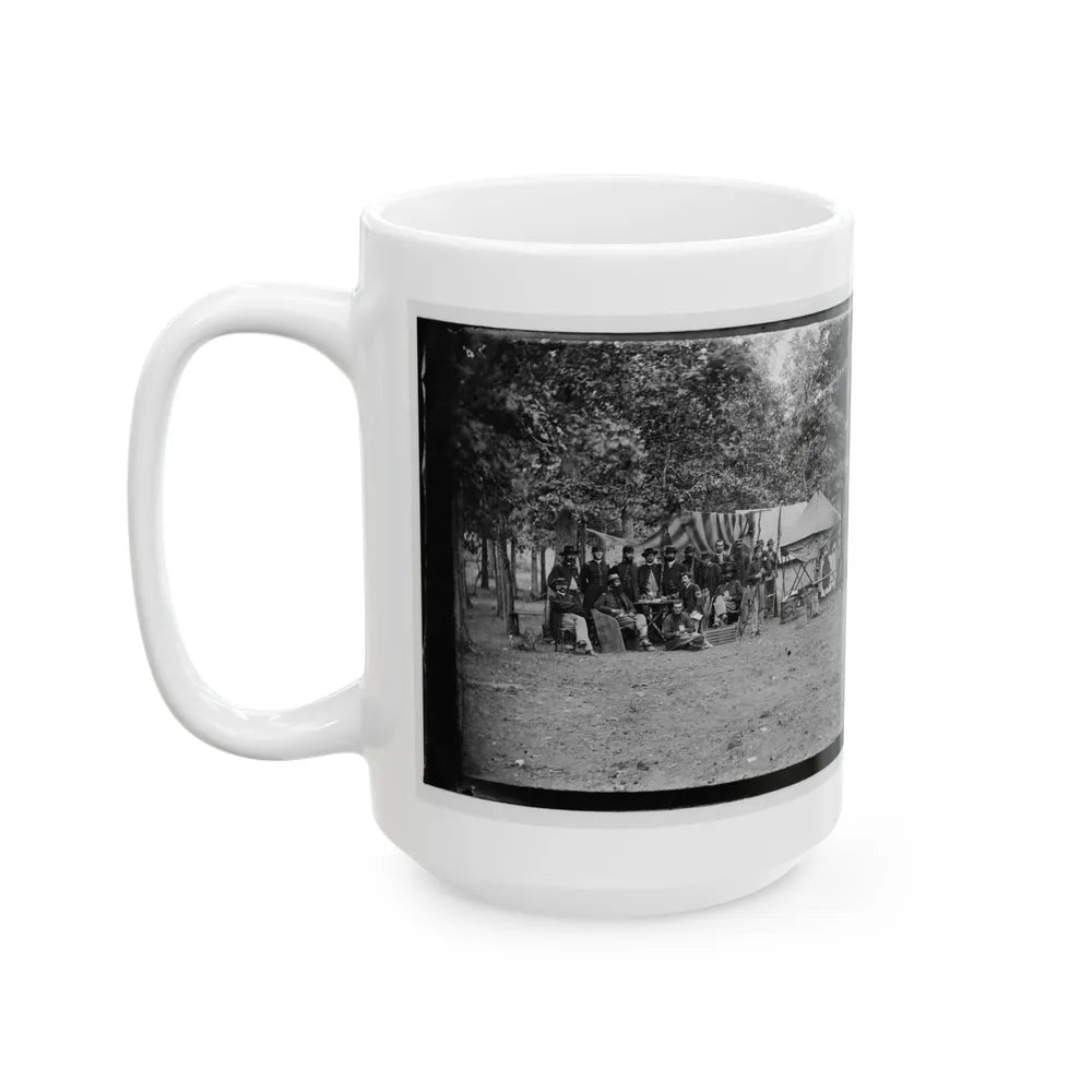 Bealeton, Virginia. Regimental Staff, 93d New York Volunteers (U.S. Civil War) White Coffee Mug-Go Mug Yourself