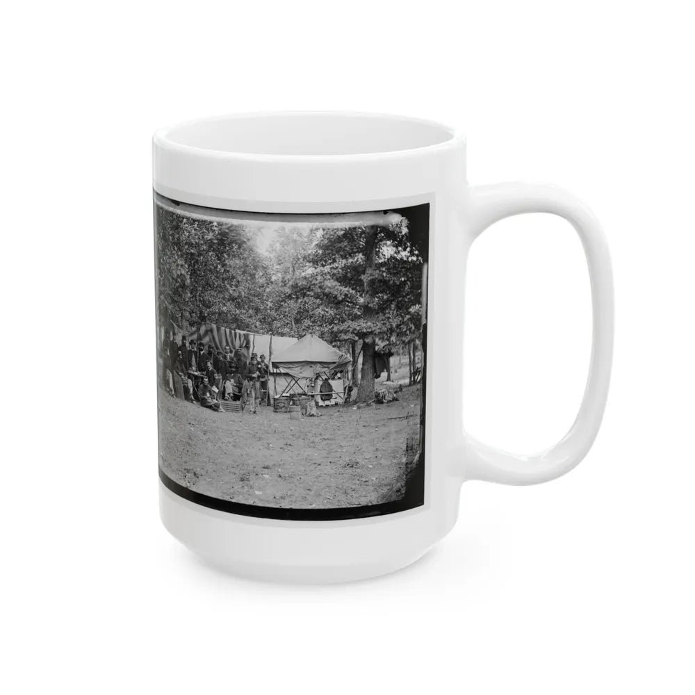 Bealeton, Virginia. Regimental Staff, 93d New York Volunteers (U.S. Civil War) White Coffee Mug-Go Mug Yourself