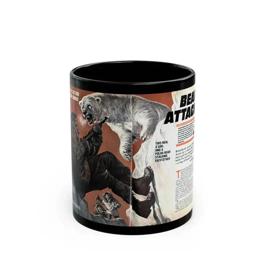 Bear Attack, Male magazine, January 1972 - Black Coffee Mug 11oz - Go Mug Yourself