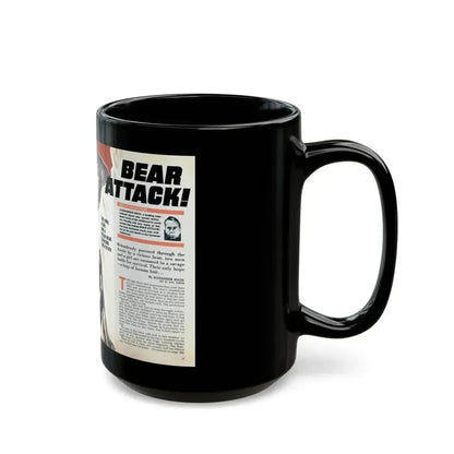 Bear Attack, Male magazine, January 1972 - Black Coffee Mug - Go Mug Yourself