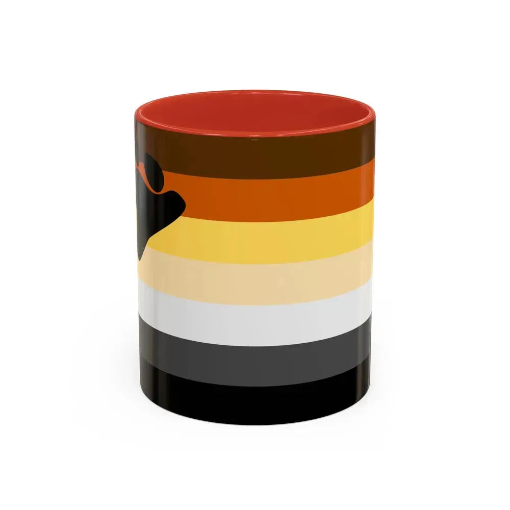 Bear Brotherhood Pride Flag - Accent Coffee Mug 11oz Red - Go Mug Yourself
