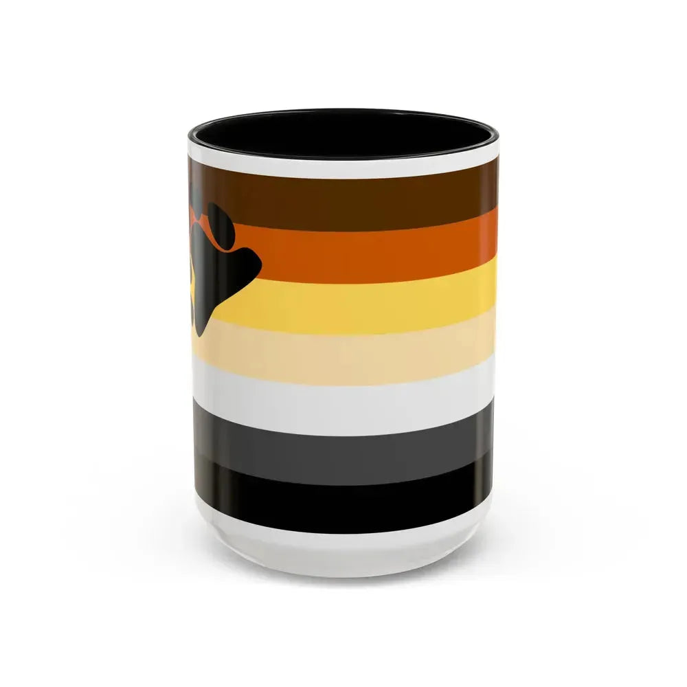 Bear Brotherhood Pride Flag - Accent Coffee Mug 15oz Black - Go Mug Yourself