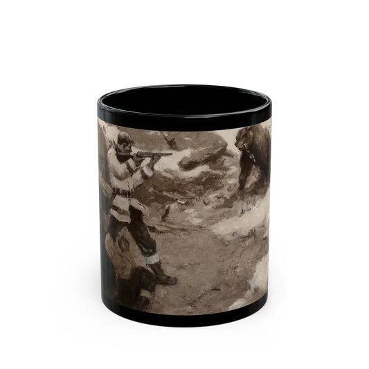 Bear Hunters, 1924 - Black Coffee Mug 11oz - Go Mug Yourself