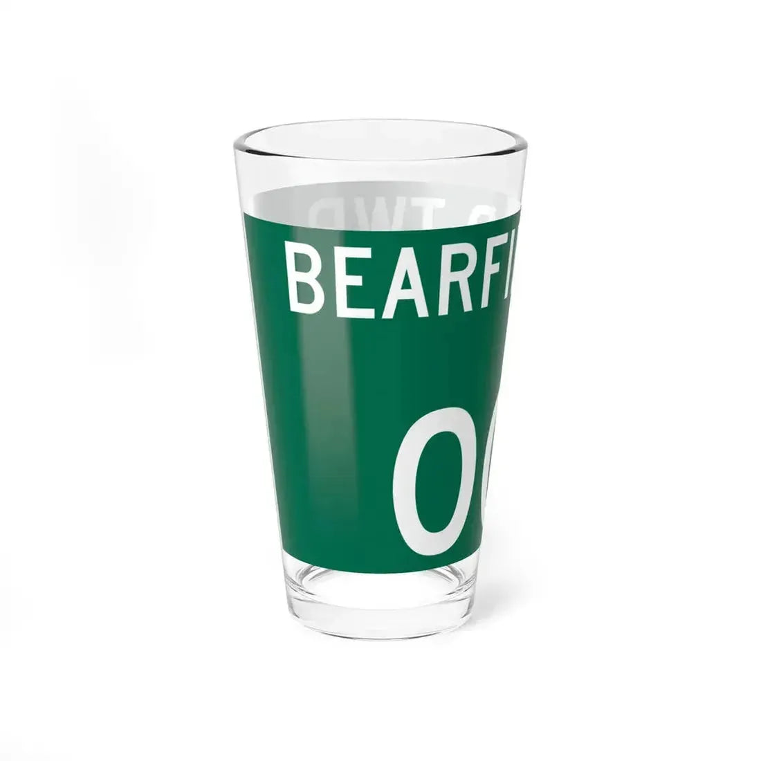 Bearfield Township Perry County Ohio route shield template (Ohio) (Road Sign) Pint Glass 16oz - Go Mug Yourself