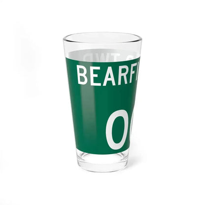 Bearfield Township Perry County Ohio route shield template (Ohio) (Road Sign) Pint Glass 16oz - Go Mug Yourself