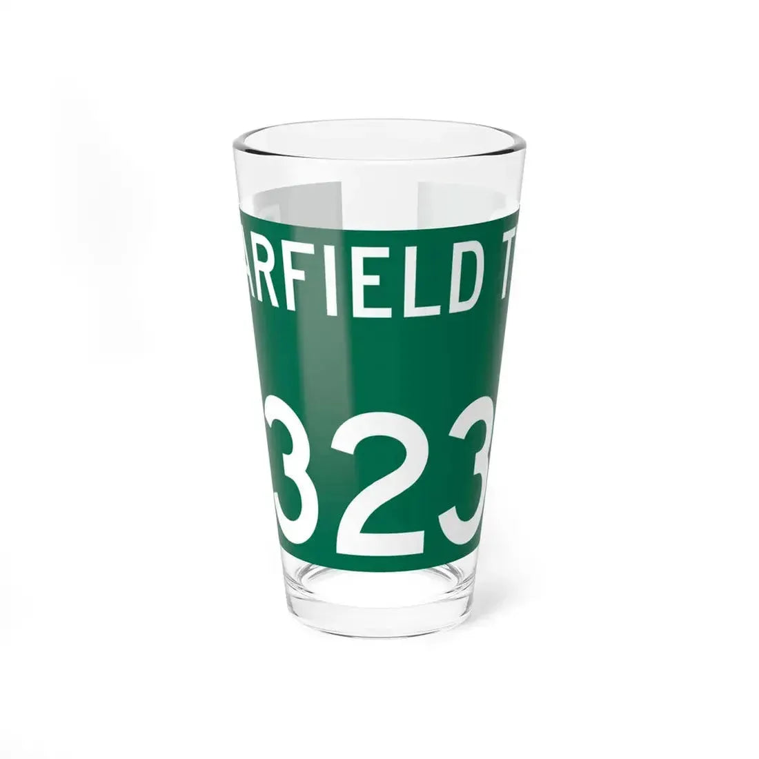 Bearfield Township Route 323 Perry County Ohio (Ohio) (Road Sign) Pint Glass 16oz 16oz - Go Mug Yourself