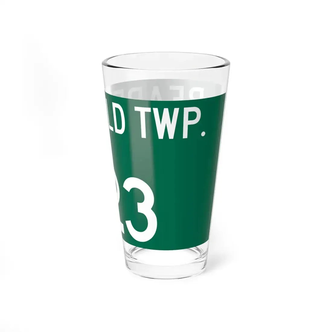 Bearfield Township Route 323 Perry County Ohio (Ohio) (Road Sign) Pint Glss 16oz - Go Mug Yourself