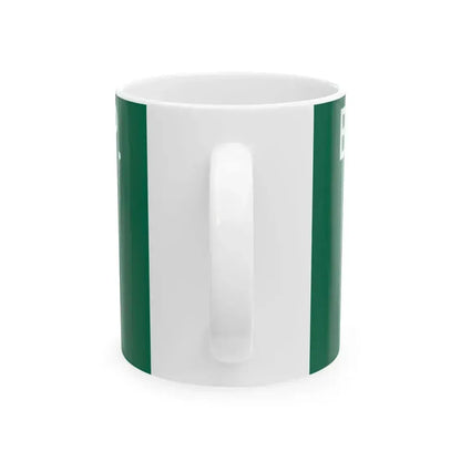 Bearfield Township Route 323 Perry County Ohio (Ohio) (Road Sign) White Coffee Mug - Go Mug Yourself