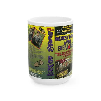 BEARN DOWN WITH BEMANS (VHS COVER) - White Coffee Mug 15oz - Go Mug Yourself