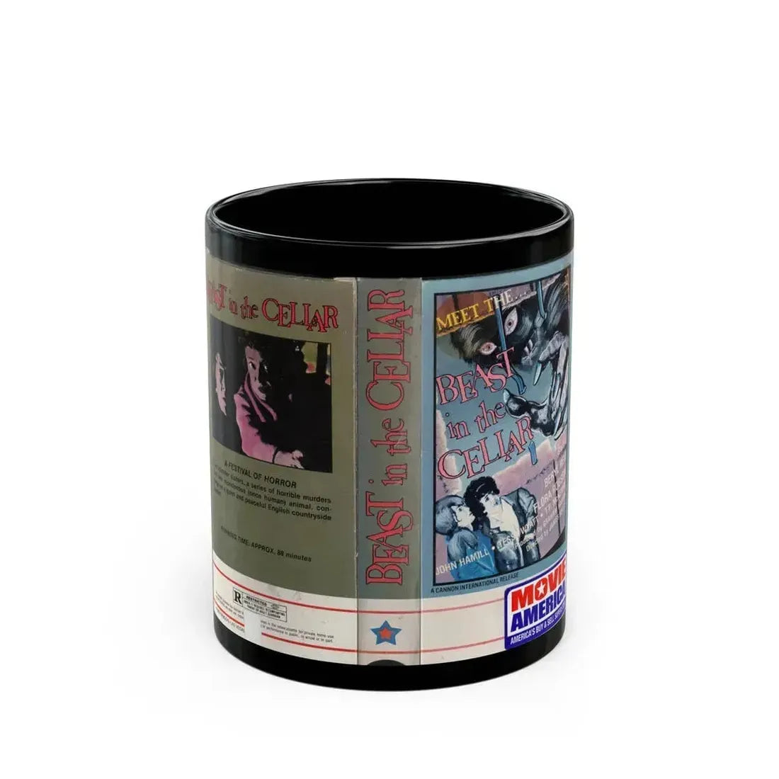 BEAST IN THE CELLAR (VHS COVER) - Black Coffee Mug 11oz - Go Mug Yourself