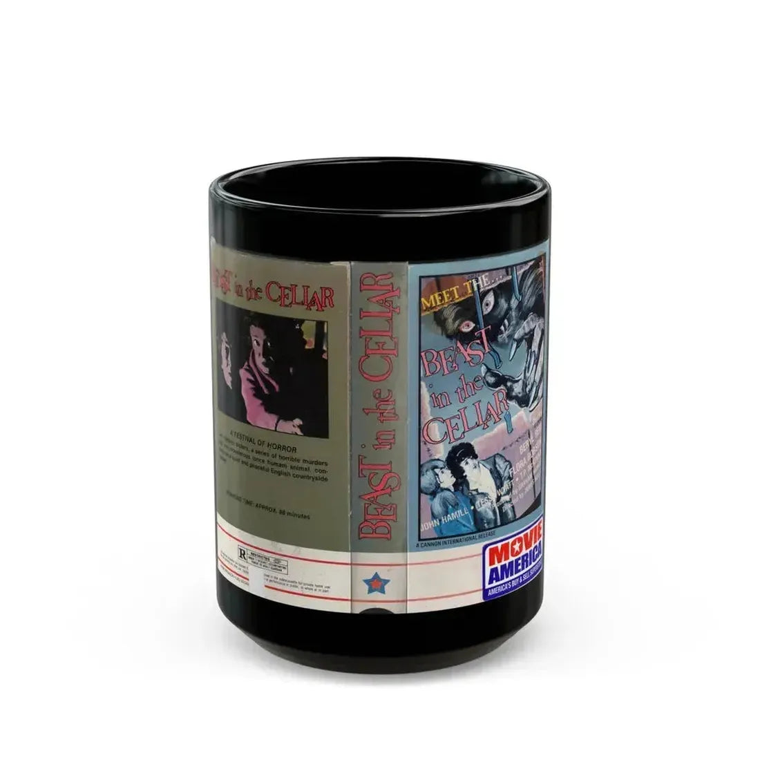 BEAST IN THE CELLAR (VHS COVER) - Black Coffee Mug 15oz - Go Mug Yourself