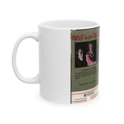 BEAST IN THE CELLAR (VHS COVER) - White Coffee Mug - Go Mug Yourself