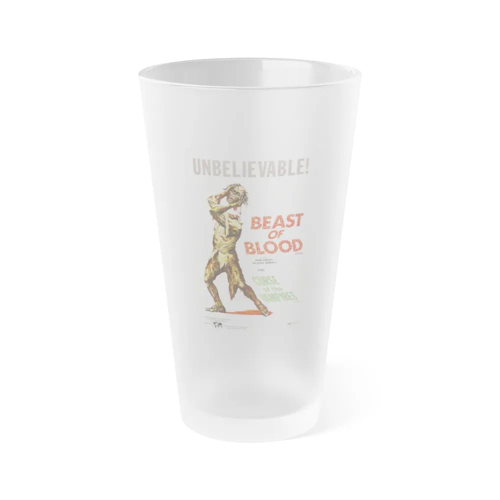 BEAST OF BLOOD & CURSE OF THE VAMPIRES 1970 Movie Poster - Frosted Pint Glass 16oz-16oz-Frosted-Go Mug Yourself