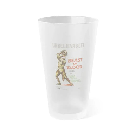 BEAST OF BLOOD & CURSE OF THE VAMPIRES 1970 Movie Poster - Frosted Pint Glass 16oz 16oz Frosted - Go Mug Yourself