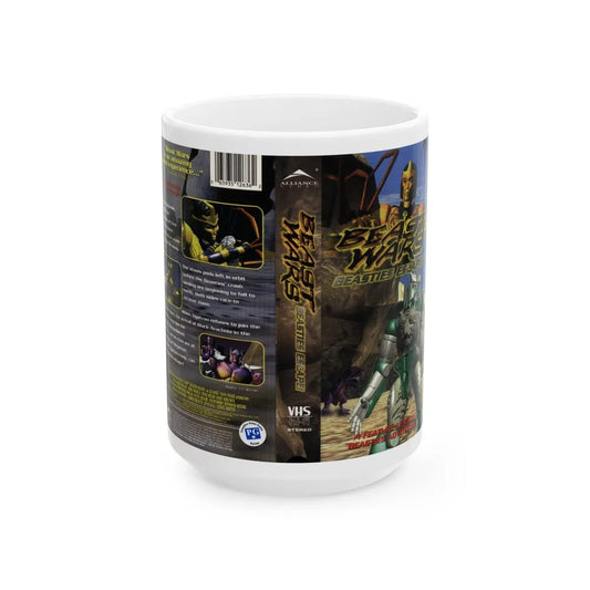 BEAST WARS BEASTIES ESCAPE (VHS COVER) - White Coffee Mug-15oz-Go Mug Yourself