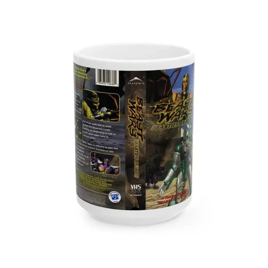 BEAST WARS BEASTIES ESCAPE (VHS COVER) - White Coffee Mug 15oz - Go Mug Yourself