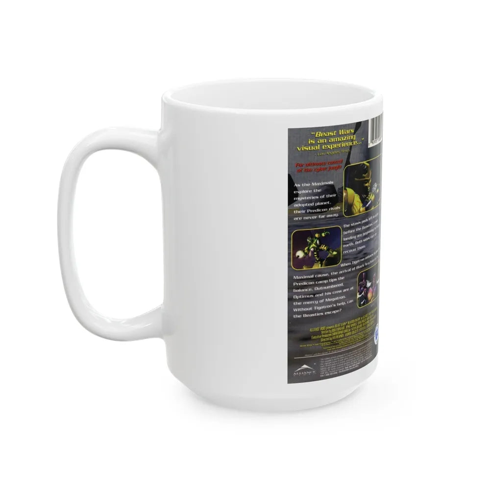 BEAST WARS BEASTIES ESCAPE (VHS COVER) - White Coffee Mug-Go Mug Yourself