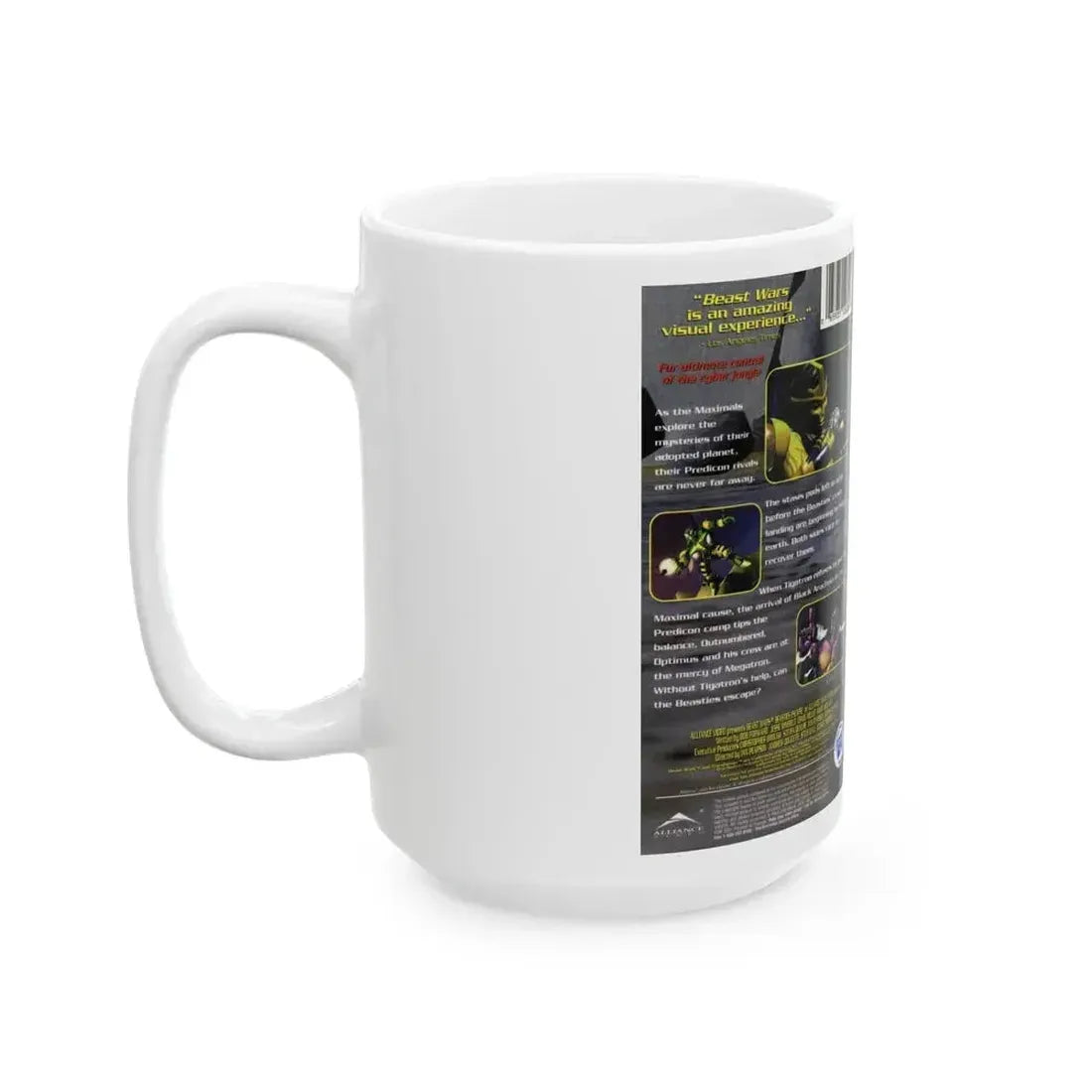 BEAST WARS BEASTIES ESCAPE (VHS COVER) - White Coffee Mug - Go Mug Yourself
