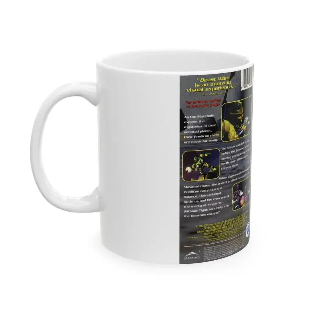 BEAST WARS BEASTIES ESCAPE (VHS COVER) - White Coffee Mug - Go Mug Yourself