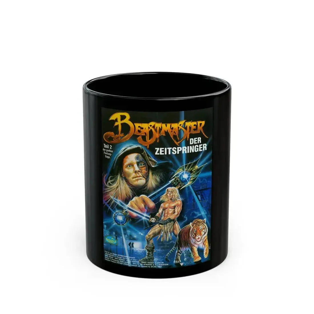 BEASTMASTER 2 (GERMAN) 1991 Movie Poster - Black Coffee Mug 11oz - Go Mug Yourself