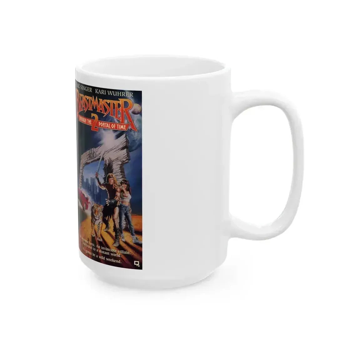 BEASTMASTER 2 (VHS COVER) - White Coffee Mug - Go Mug Yourself
