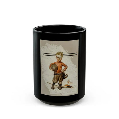 Beat-up Boy, Football Hero, The Saturday Evening Post, November 21, 1914 - Black Coffee Mug 15oz - Go Mug Yourself