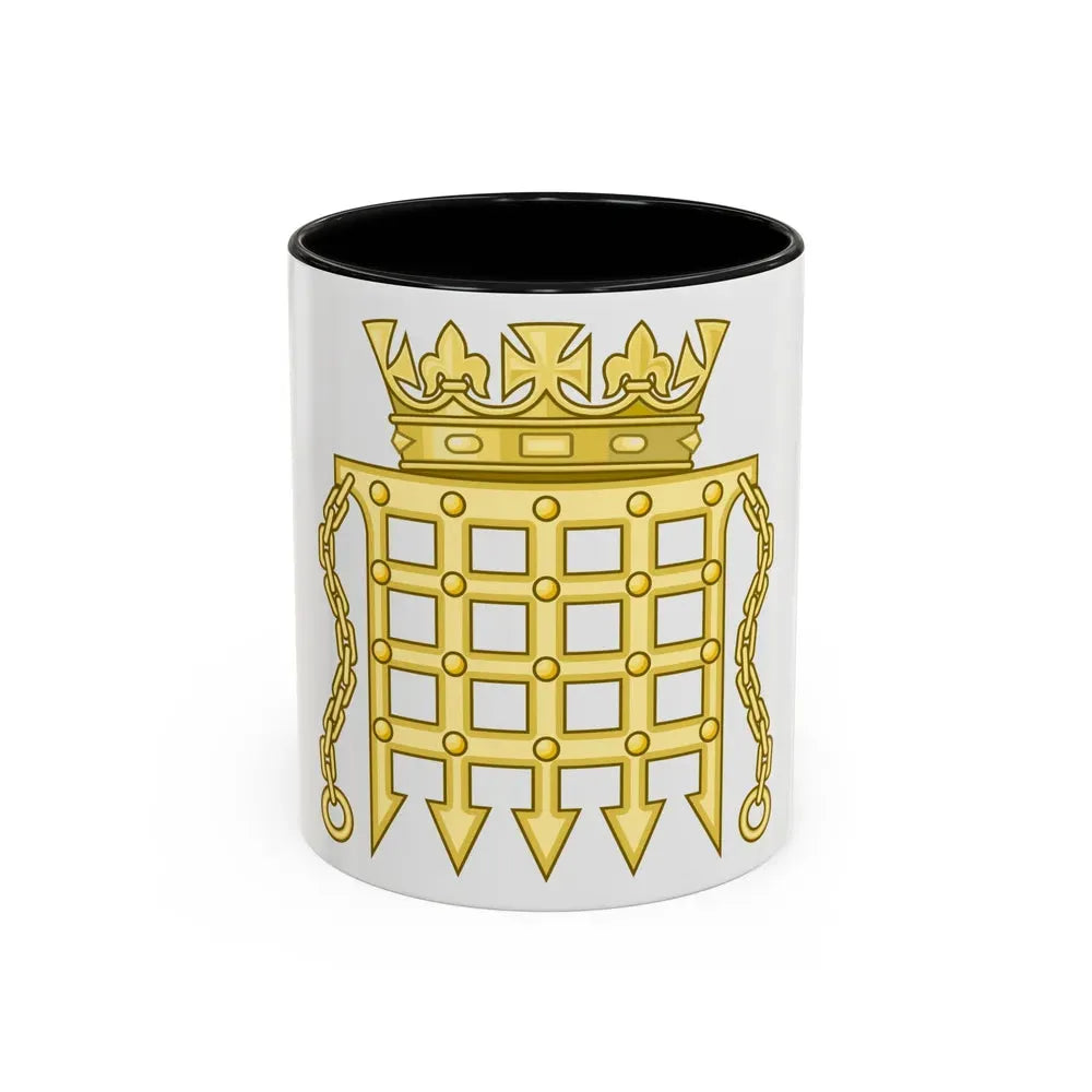 Beaufort Portcullis Badge of the Tudors - Accent Coffee Mug 11oz Black - Go Mug Yourself
