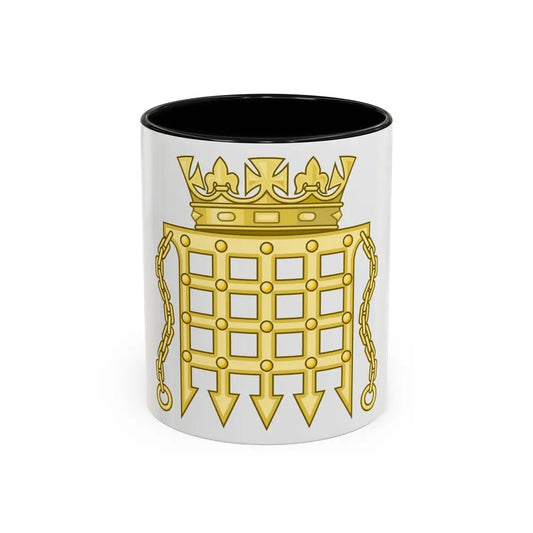 Beaufort Portcullis Badge of the Tudors - Accent Coffee Mug 11oz Black - Go Mug Yourself