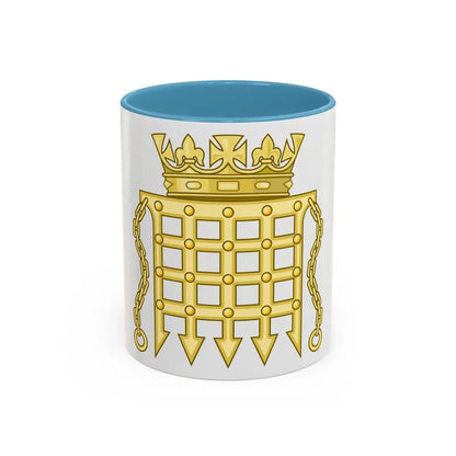 Beaufort Portcullis Badge of the Tudors - Accent Coffee Mug 11oz Light Blue - Go Mug Yourself