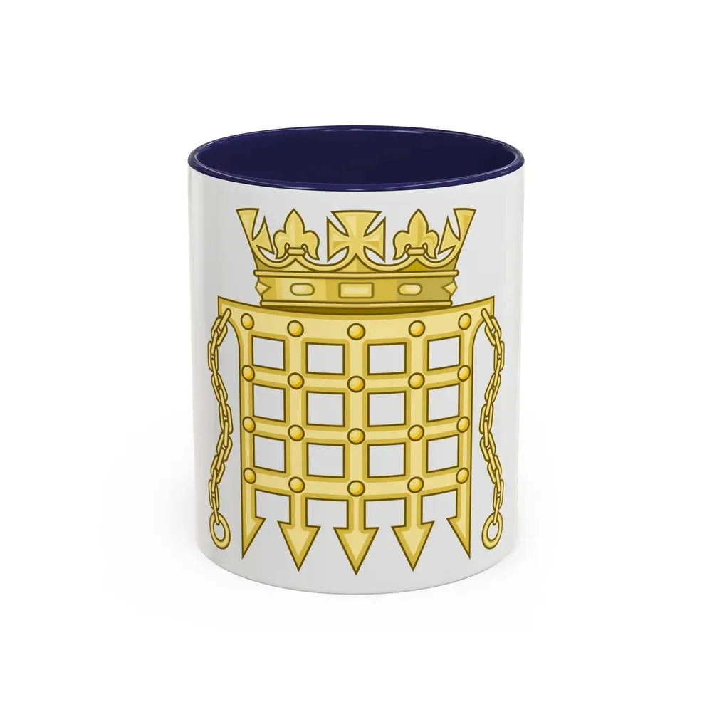 Beaufort Portcullis Badge of the Tudors - Accent Coffee Mug 11oz Navy - Go Mug Yourself