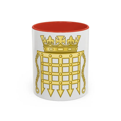 Beaufort Portcullis Badge of the Tudors - Accent Coffee Mug 11oz Red - Go Mug Yourself