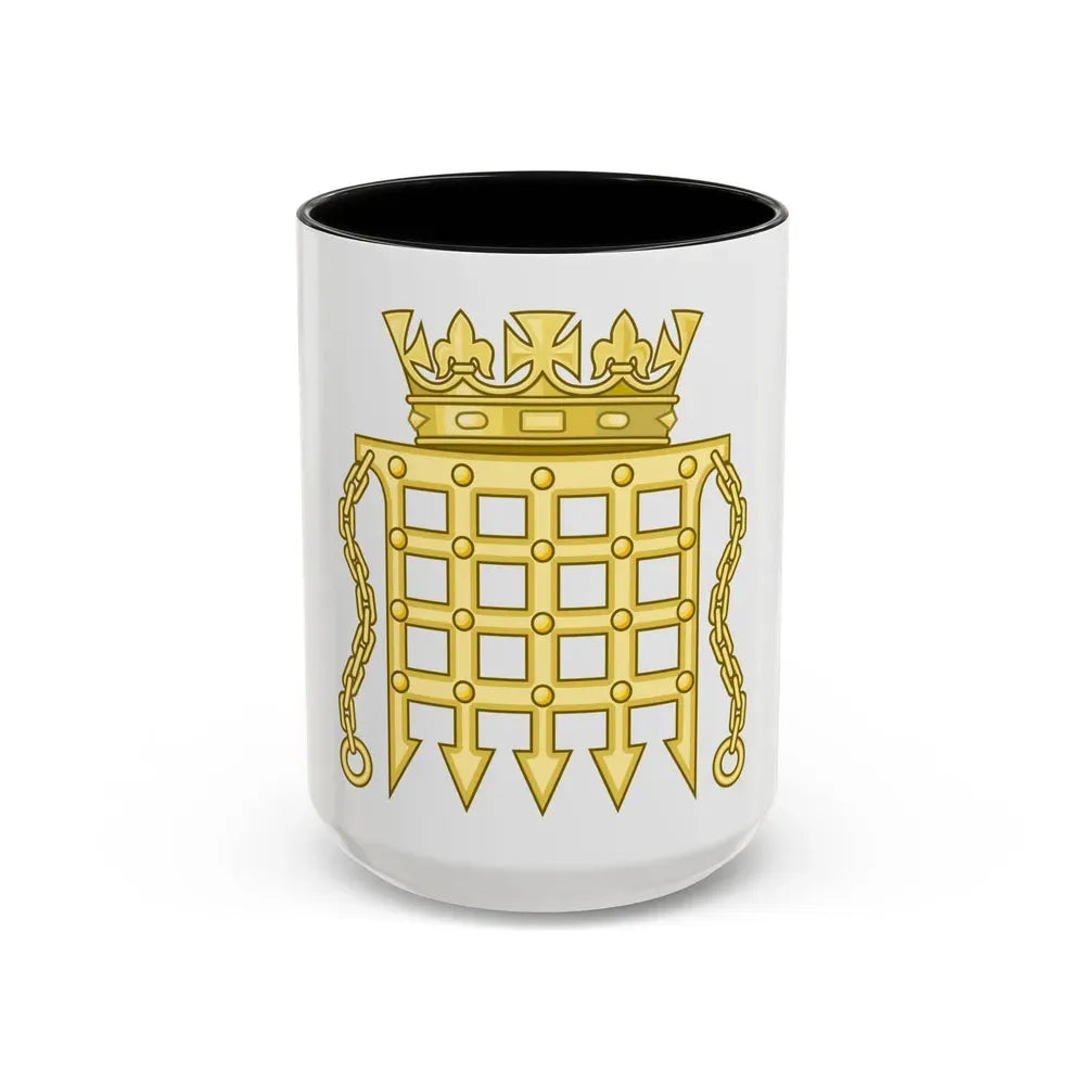Beaufort Portcullis Badge of the Tudors - Accent Coffee Mug 15oz Black - Go Mug Yourself