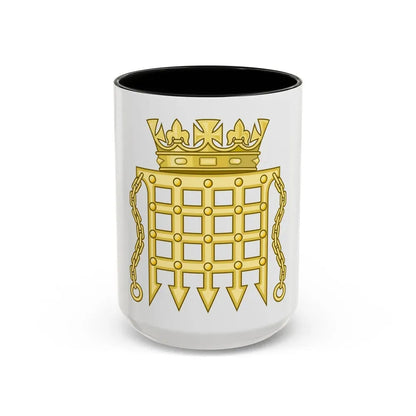 Beaufort Portcullis Badge of the Tudors - Accent Coffee Mug 15oz Black - Go Mug Yourself