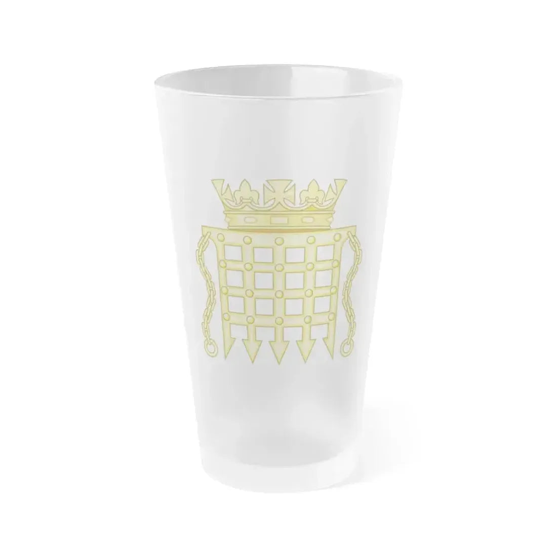 Beaufort Portcullis Badge of the Tudors - Frosted Pint Glass 16oz 16oz Frosted - Go Mug Yourself