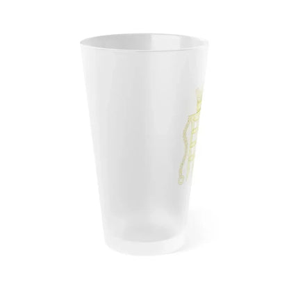 Beaufort Portcullis Badge of the Tudors - Frosted Pint Glass 16oz - Go Mug Yourself