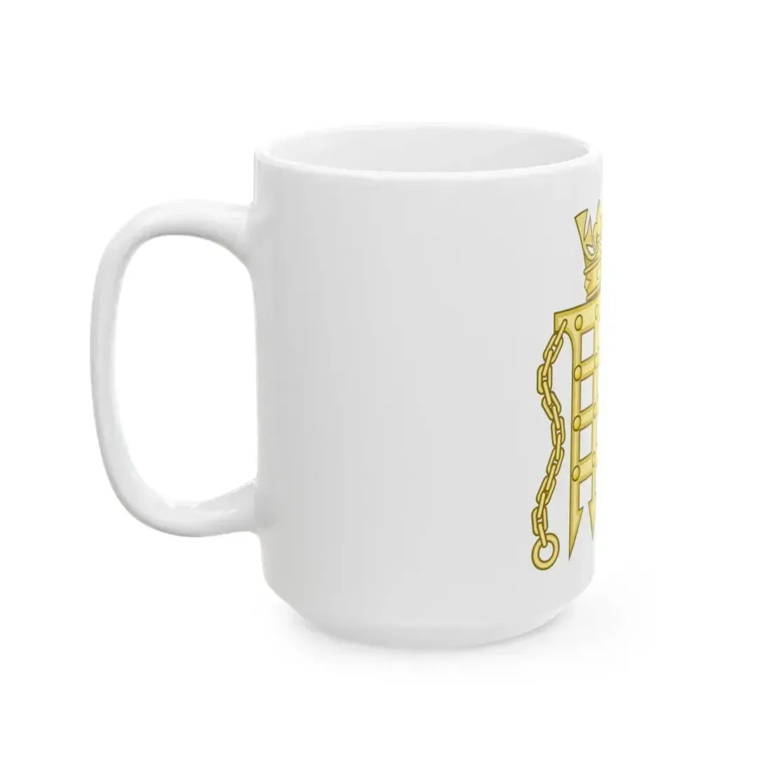 Beaufort Portcullis Badge of the Tudors - White Coffee Mug - Go Mug Yourself