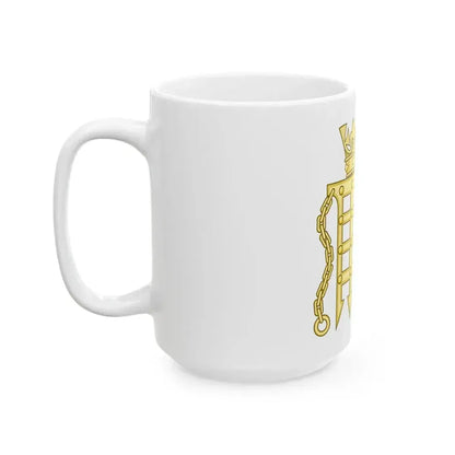 Beaufort Portcullis Badge of the Tudors - White Coffee Mug - Go Mug Yourself