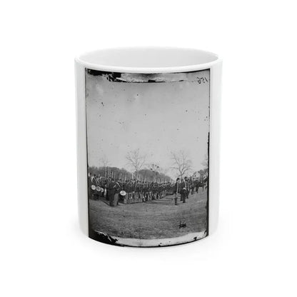 Beaufort, S.C. 50th Pennsylvania Infantry In Parade Formation (U.S. Civil War) White Coffee Mug 11oz - Go Mug Yourself