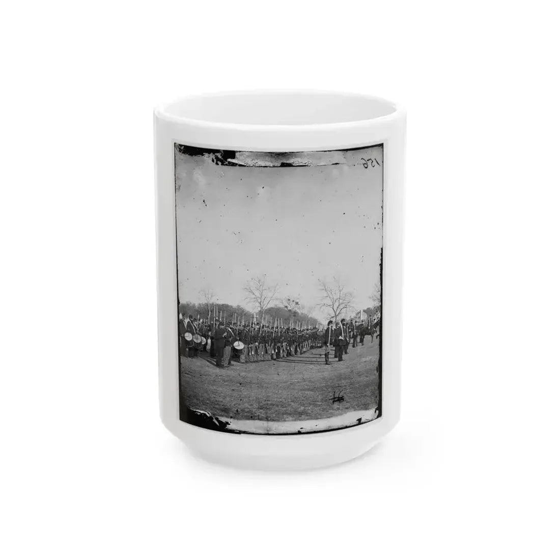 Beaufort, S.C. 50th Pennsylvania Infantry In Parade Formation (U.S. Civil War) White Coffee Mug 15oz - Go Mug Yourself
