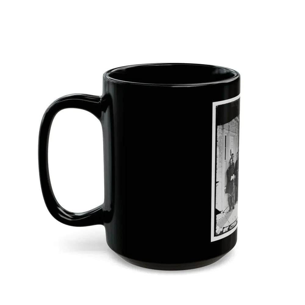 Beaufort, S.C. Gen. Isaac I. Stevens (Seated) And Staff On Porch Of A House (U.S. Civil War) Black Coffee Mug - Go Mug Yourself