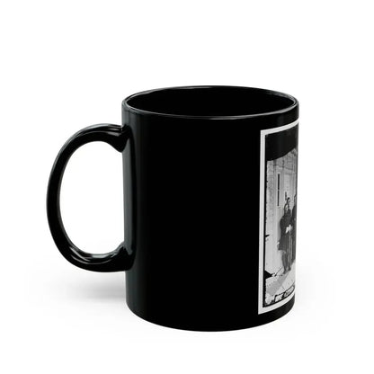 Beaufort, S.C. Gen. Isaac I. Stevens (Seated) And Staff On Porch Of A House (U.S. Civil War) Black Coffee Mug - Go Mug Yourself