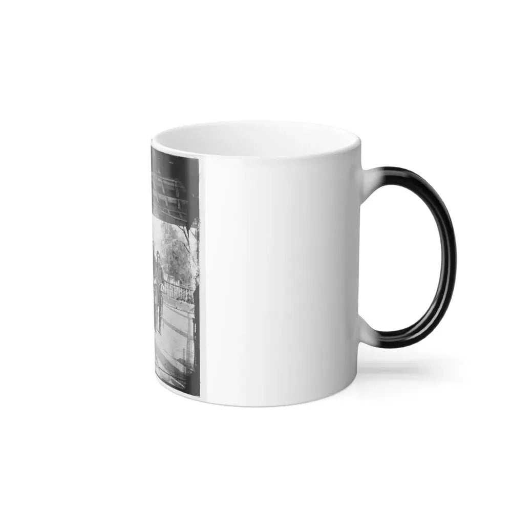 Beaufort, S.C. Gen. Isaac I. Stevens (Seated) and Staff on Porch of a House (U.S. Civil War) Color Changing Coffee Mug 11oz - Go Mug Yourself