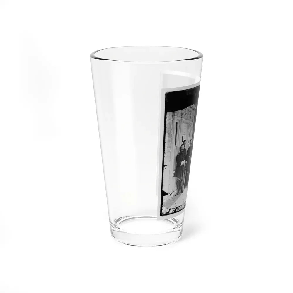 Beaufort, S.C. Gen. Isaac I. Stevens (Seated) And Staff On Porch Of A House (U.S. Civil War) Pint Glass 16oz - Go Mug Yourself