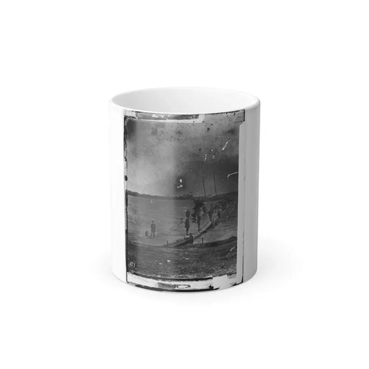 Beaufort, South Carolina. Erecting Pontoon Bridge Across Port Royal River (U.S. Civil War) Color Changing Coffee Mug 11oz Default Title 11oz - Go Mug Yourself