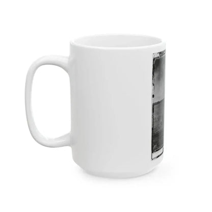 Beaufort, South Carolina. Erecting Pontoon Bridge Across Port Royal River (U.S. Civil War) White Coffee Mug - Go Mug Yourself